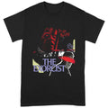 Black-Blue-Red - Front - Exorcist Unisex Adult The Scratched T-Shirt