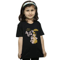 Black - Back - Mary Poppins Girls Floral T-Shirt