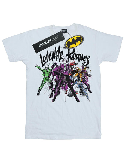 White - Front - DC Comics Mens Batman Loveable Rogues T-Shirt