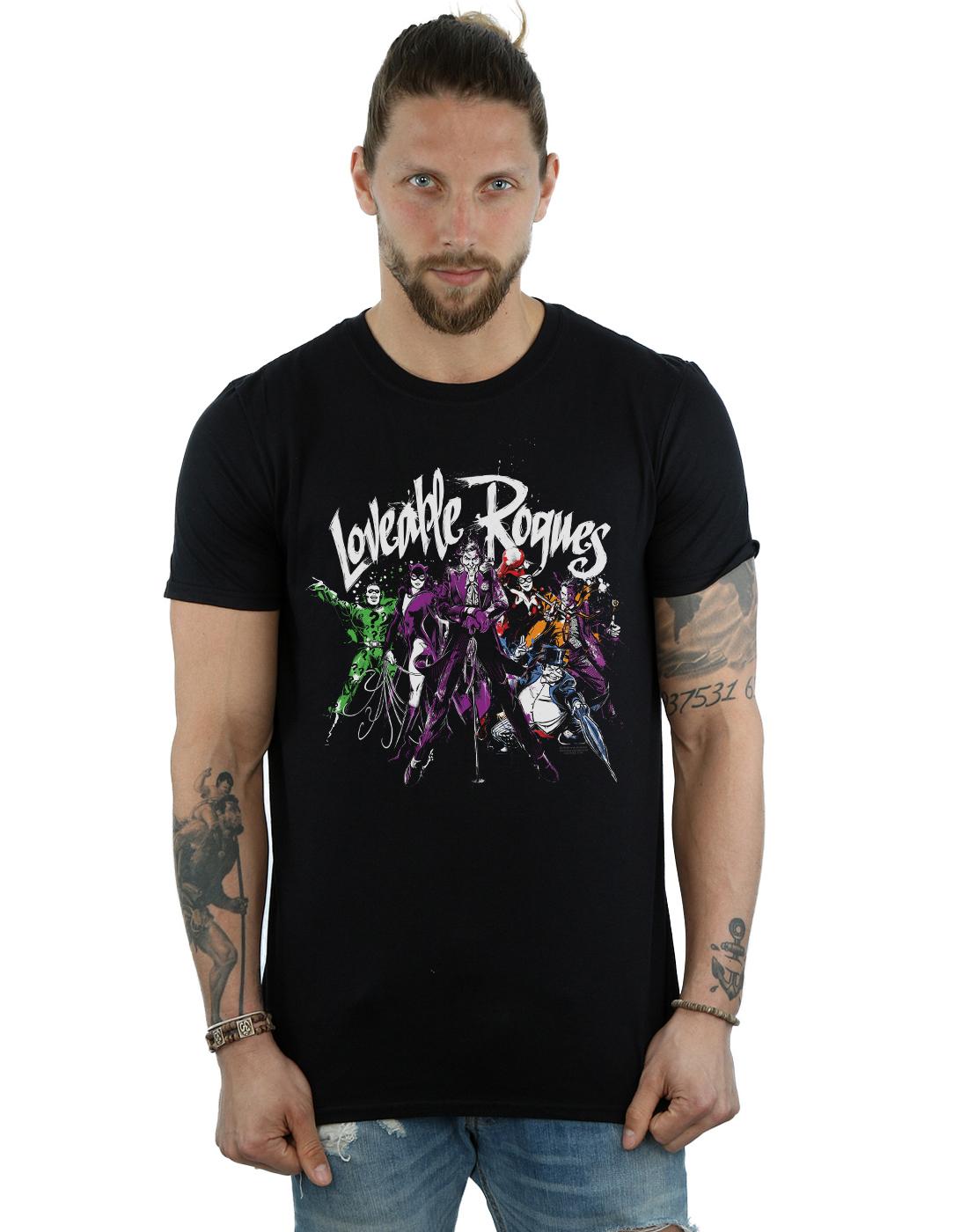 Black - Back - DC Comics Mens Batman Loveable Rogues T-Shirt