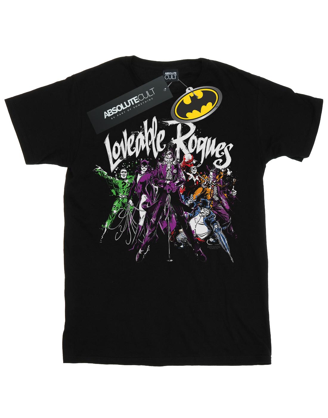 Black - Front - DC Comics Mens Batman Loveable Rogues T-Shirt