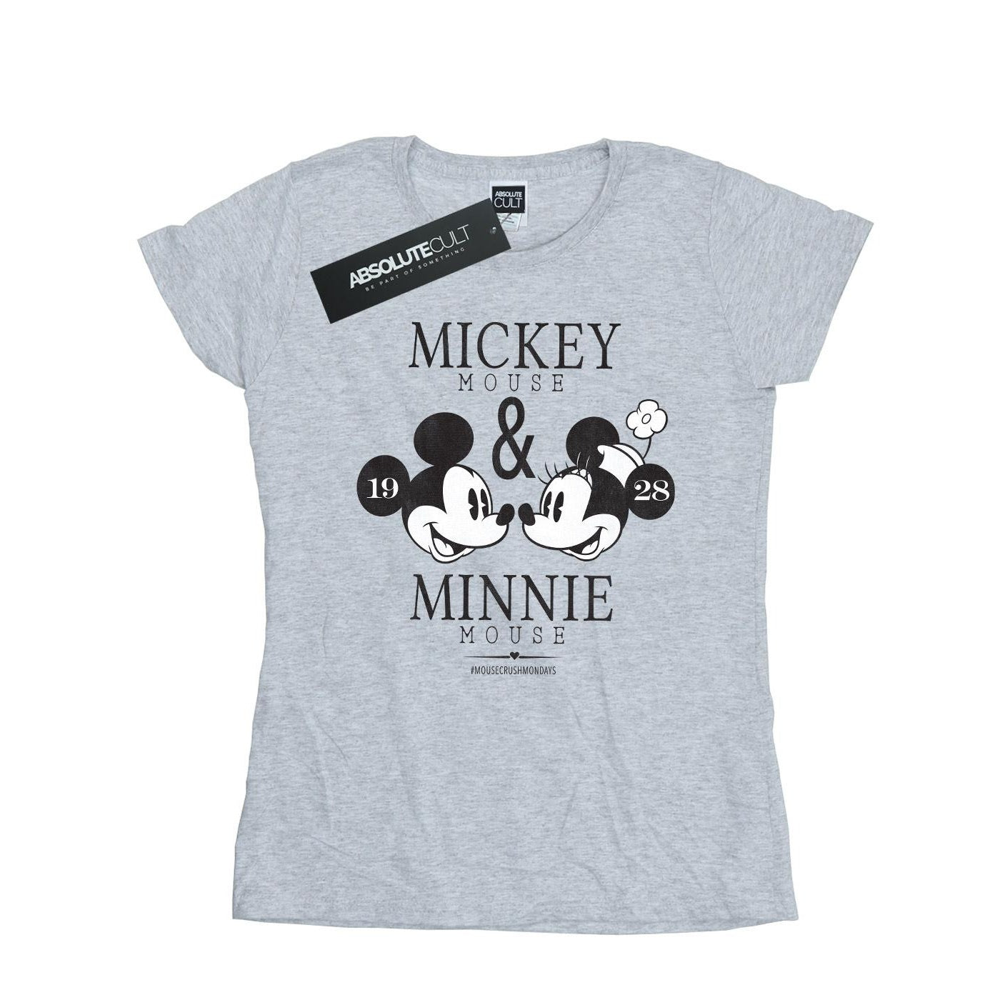 Sports Grey - Front - Disney Womens-Ladies Mousecrush Mondays Mickey & Minnie Mouse Cotton T-Shirt