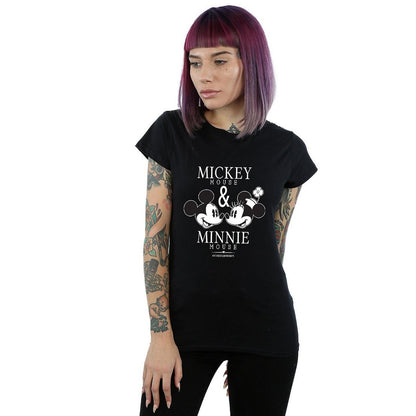 Black - Front - Disney Womens-Ladies Mousecrush Mondays Mickey & Minnie Mouse Cotton T-Shirt