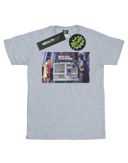 Sports Grey - Front - DC Comics Womens-Ladies Batman TV Series Batcomputer Cotton Boyfriend T-Shirt