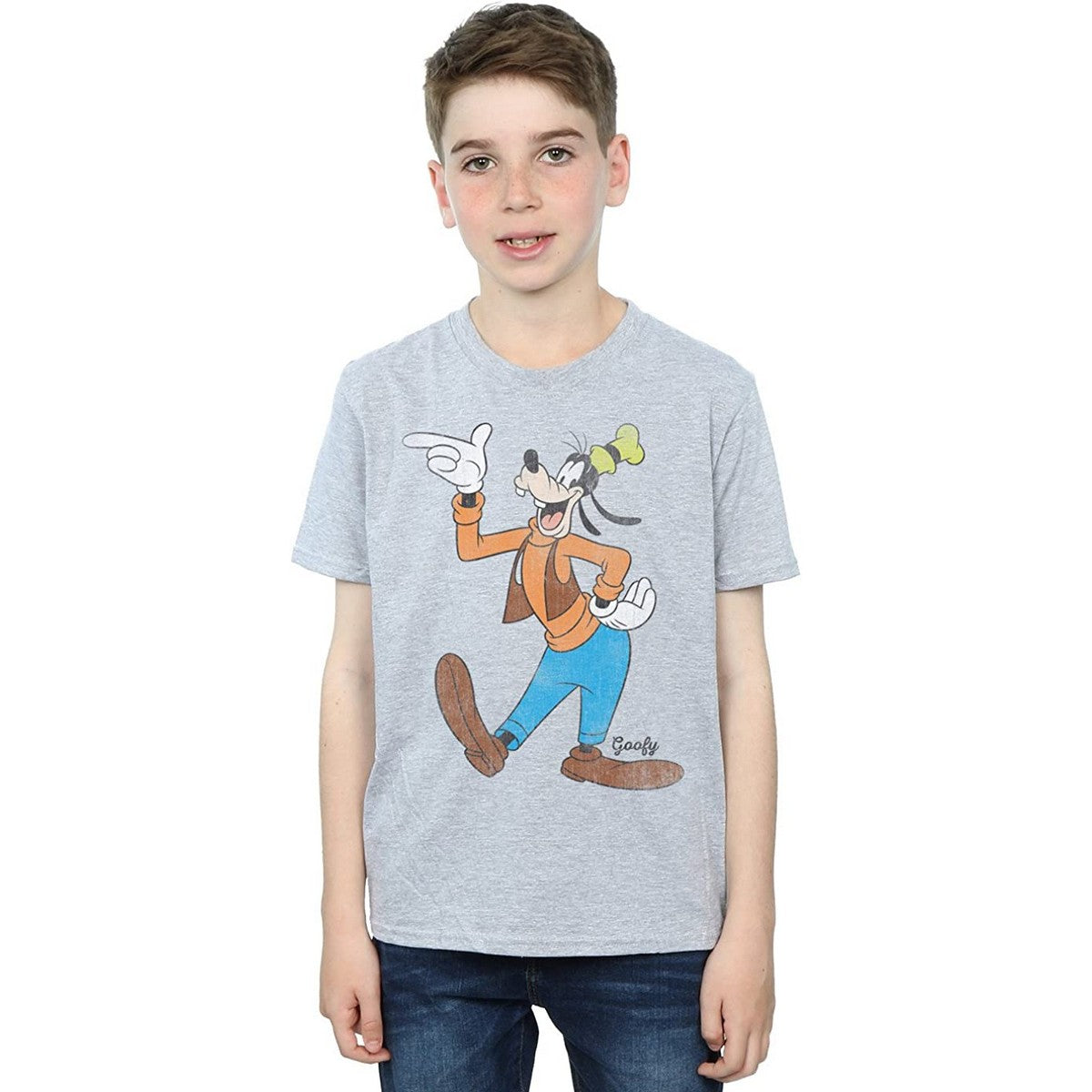 Sports Grey - Back - Disney Boys Classic Goofy T-Shirt