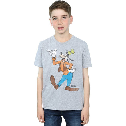 Sports Grey - Back - Disney Boys Classic Goofy T-Shirt