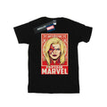 Black - Front - Captain Marvel Womens-Ladies Ornament Boyfriend T-Shirt