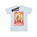 White - Front - Captain Marvel Womens-Ladies Ornament Boyfriend T-Shirt