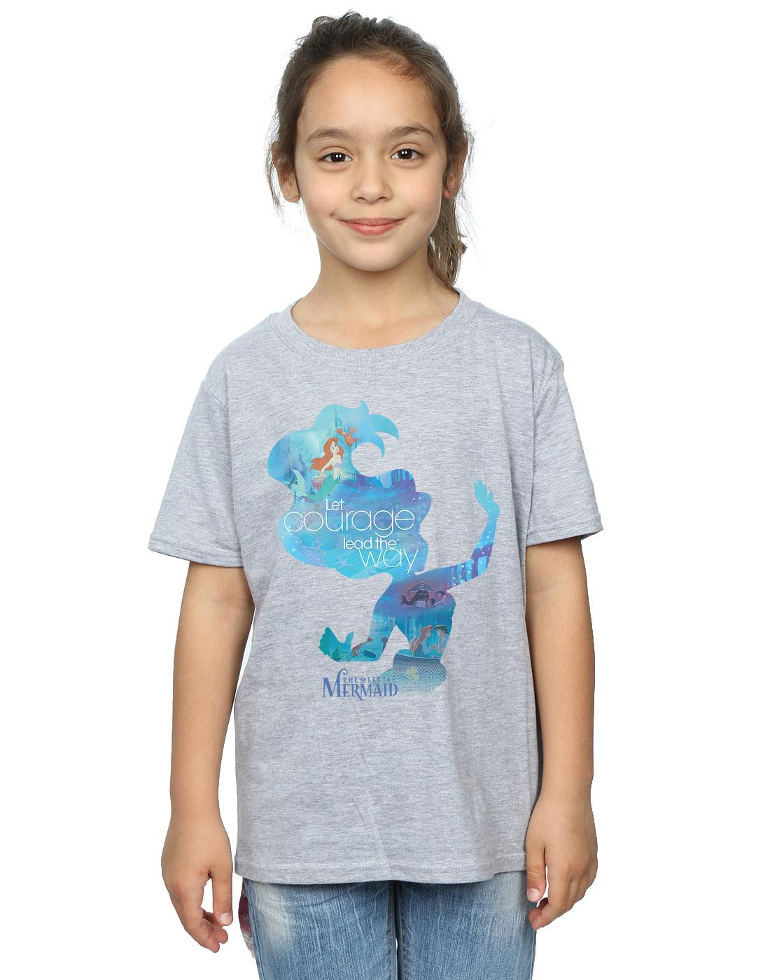 Sports Grey - Lifestyle - The Little Mermaid Girls Silhouette T-Shirt