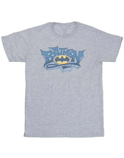 Sports Grey - Front - DC Comics Mens Batman Graffiti Logo T-Shirt