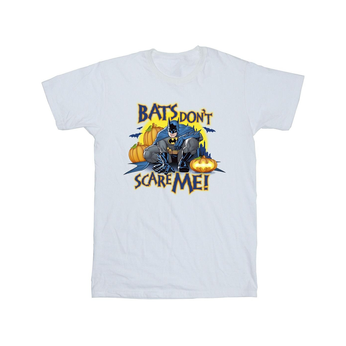 White - Front - DC Comics Mens Batman Bats Don´t Scare Me T-Shirt