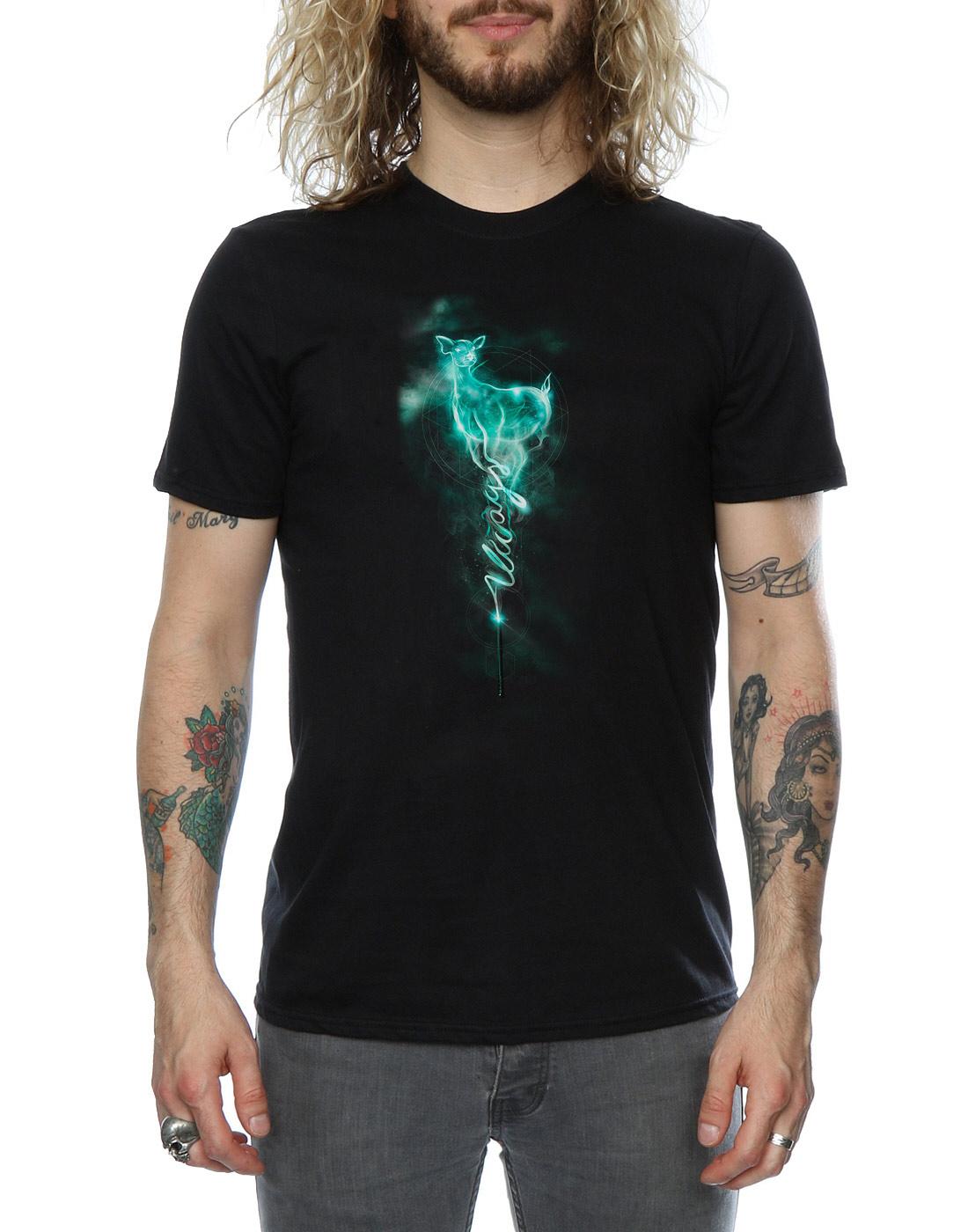 Black - Pack Shot - Harry Potter Mens Always Severus Snape Cotton T-Shirt