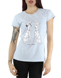Heather Grey - Side - 101 Dalmatians Womens-Ladies Pongo And Perdita Heather T-Shirt