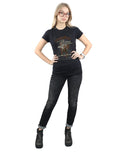 Black - Close up - Looney Tunes Womens-Ladies Wile E Coyote Guitar Cotton T-Shirt