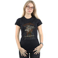 Black - Back - Looney Tunes Womens-Ladies Wile E Coyote Guitar Cotton T-Shirt