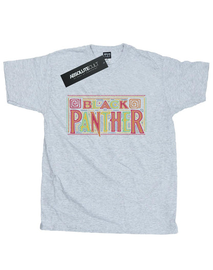 Sports Grey - Front - Marvel Mens Black Panther Tribal Logo T-Shirt