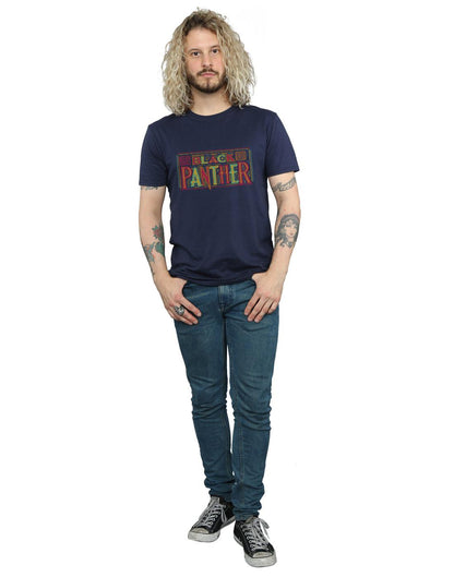 Navy Blue - Lifestyle - Marvel Mens Black Panther Tribal Logo T-Shirt