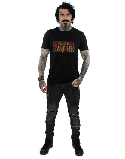 Black - Lifestyle - Marvel Mens Black Panther Tribal Logo T-Shirt
