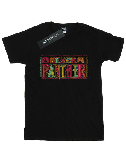 Black - Front - Marvel Mens Black Panther Tribal Logo T-Shirt