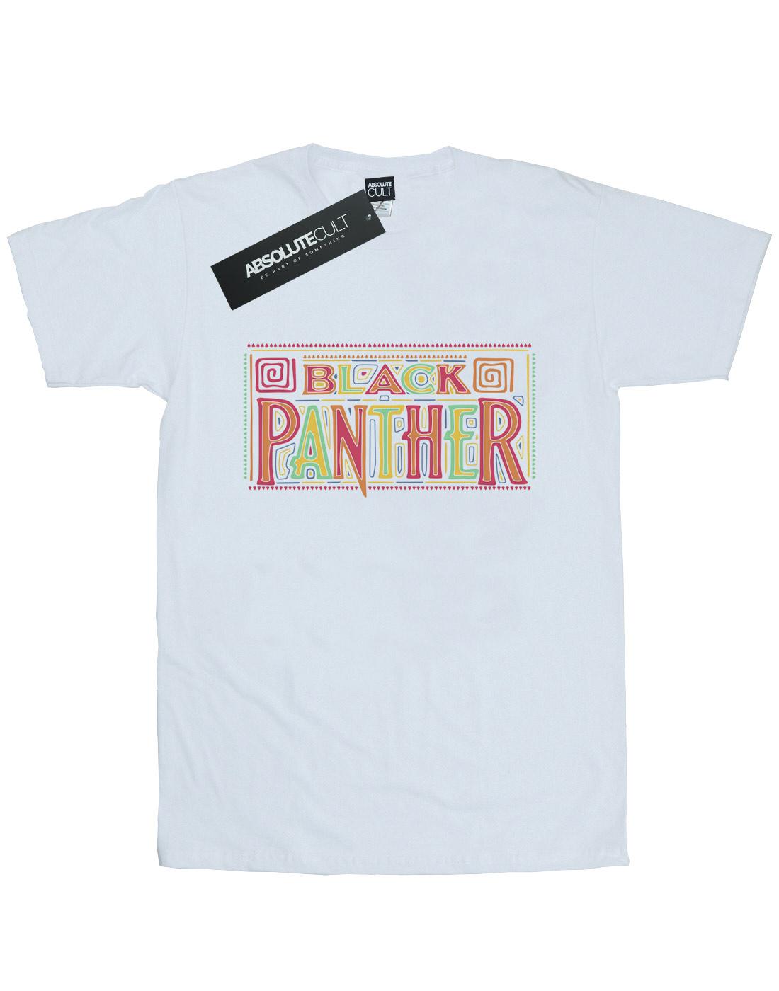 White - Front - Marvel Mens Black Panther Tribal Logo T-Shirt