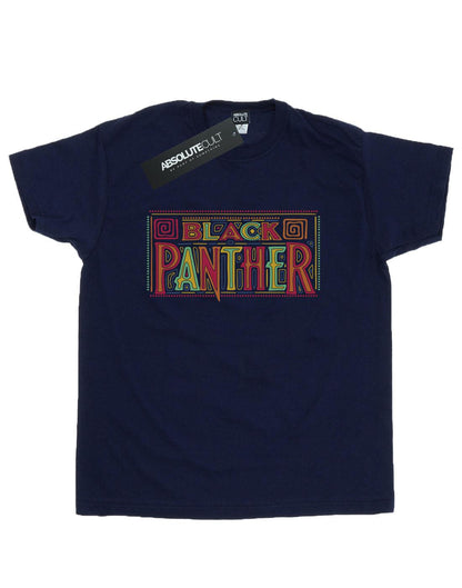 Navy Blue - Front - Marvel Mens Black Panther Tribal Logo T-Shirt