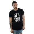 Black - Back - Avengers Infinity War Mens Thanos Face Cotton T-Shirt
