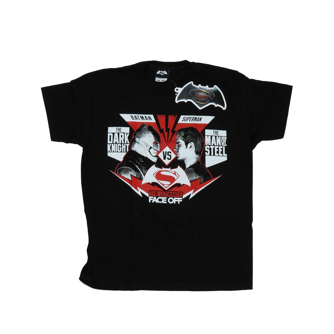 Black - Front - DC Comics Mens Batman v Superman Face Off T-Shirt