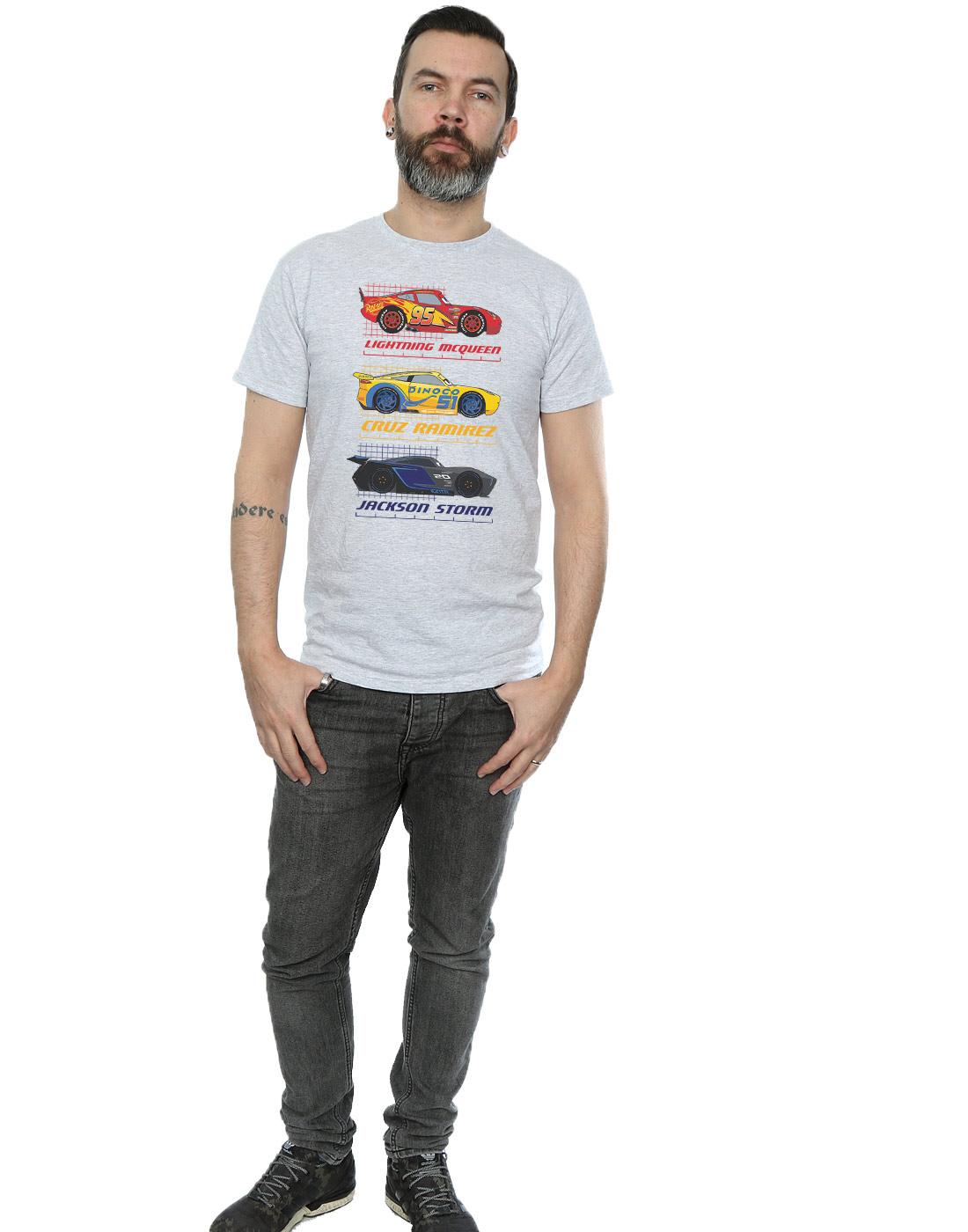 Sports Grey - Lifestyle - Cars Mens Racer Profile Cotton T-Shirt