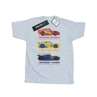 Sports Grey - Front - Cars Mens Racer Profile Cotton T-Shirt