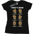 Black - Front - Guardians Of The Galaxy Womens-Ladies Today´s Mood Baby Groot Cotton Boyfriend T-Shirt