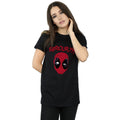 Black - Back - Deadpool Womens-Ladies Seriously Cotton Boyfriend T-Shirt
