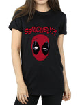 Black - Pack Shot - Deadpool Womens-Ladies Seriously Cotton Boyfriend T-Shirt