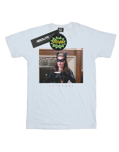 White - Front - DC Comics Mens Batman TV Series Catwoman Photo T-Shirt