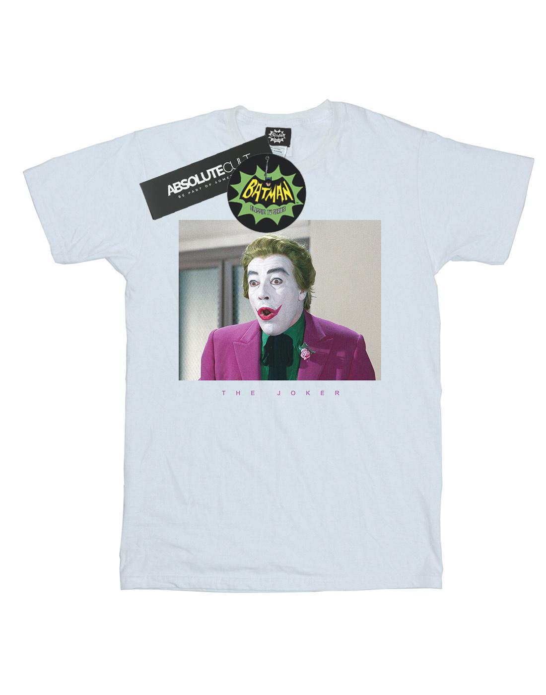 White - Front - DC Comics Mens Batman TV Series Joker Photograph T-Shirt
