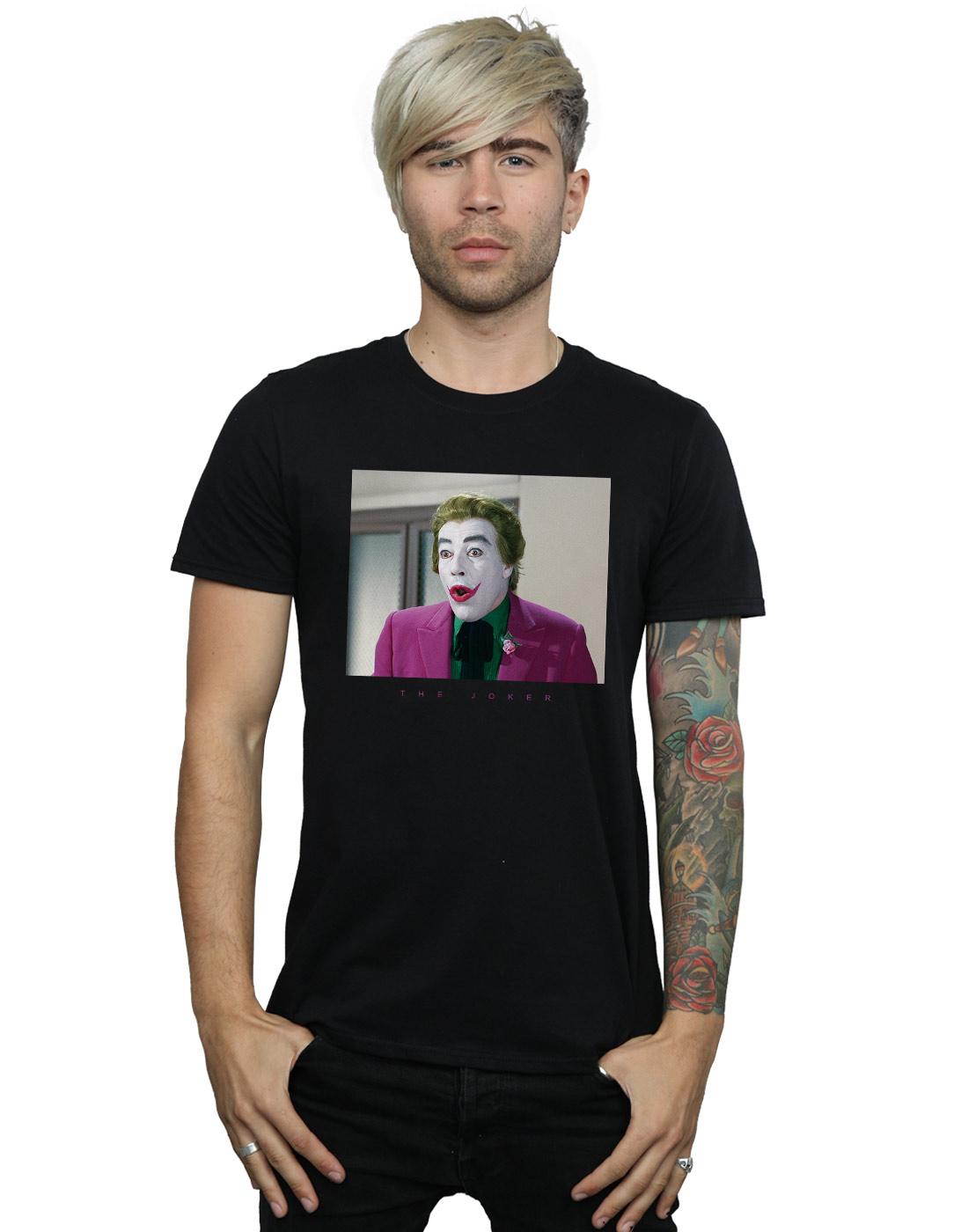 Black - Back - DC Comics Mens Batman TV Series Joker Photograph T-Shirt