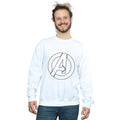 Black - Back - Avengers Assemble Mens Logo Cotton Sweatshirt