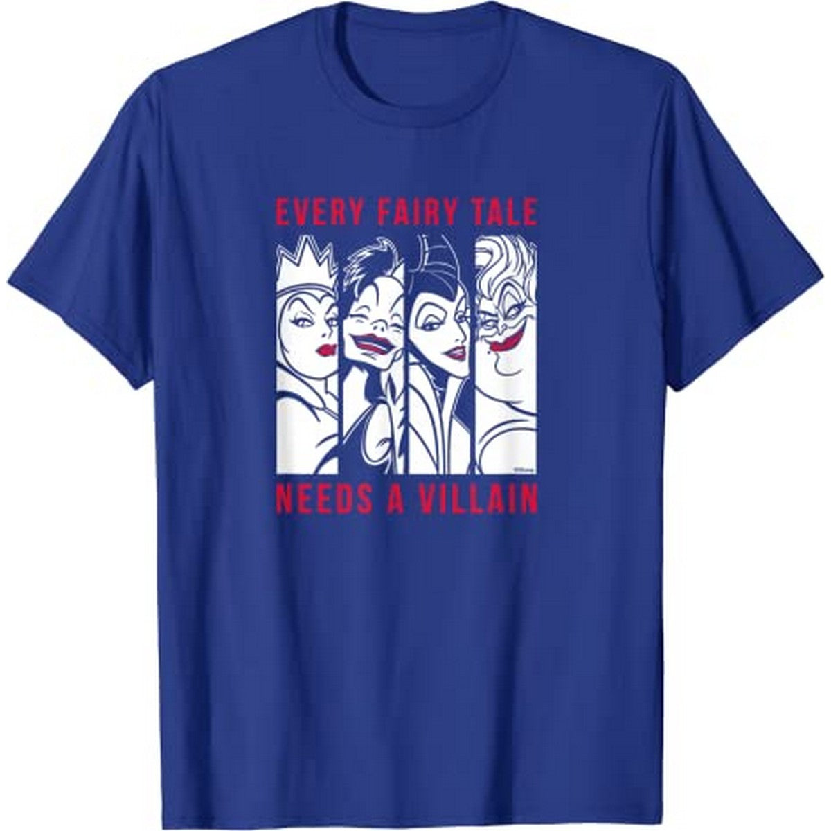 Navy Blue - Front - Disney Mens Every Fairy Tale Needs A Villain Cotton T-Shirt