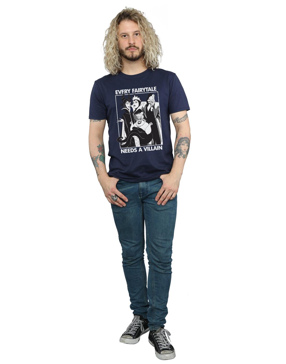 Navy Blue - Lifestyle - Disney Mens Every Fairy Tale Needs A Villain Cotton T-Shirt