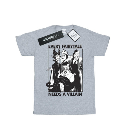 Sports Grey - Front - Disney Mens Every Fairy Tale Needs A Villain Cotton T-Shirt