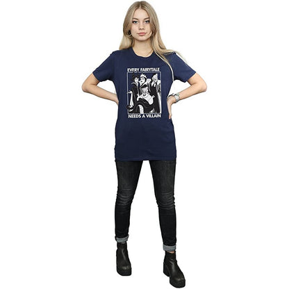 Navy Blue - Back - Disney Womens-Ladies Every Fairy Tale Needs A Villain Cotton T-Shirt
