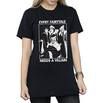 Black - Front - Disney Womens-Ladies Every Fairy Tale Needs A Villain Cotton T-Shirt