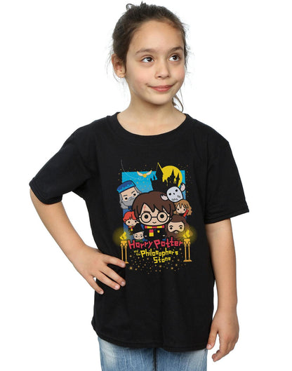 Black - Lifestyle - Harry Potter And The Philosopher´s Stone Girls Chibi Cotton T-Shirt