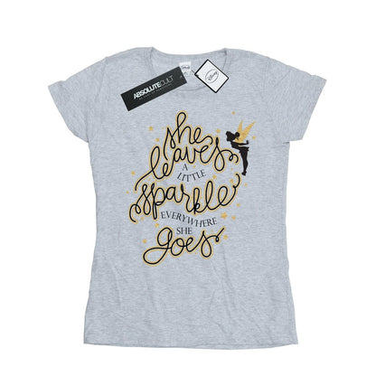 Sports Grey - Front - Disney Womens-Ladies Tinkerbell Stars Cotton T-Shirt
