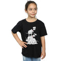 Black - Back - 101 Dalmatians Girls Chair Cotton T-Shirt