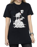 Black - Side - 101 Dalmatians Womens-Ladies Chair Boyfriend T-Shirt