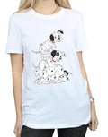 White - Side - 101 Dalmatians Womens-Ladies Chair Boyfriend T-Shirt