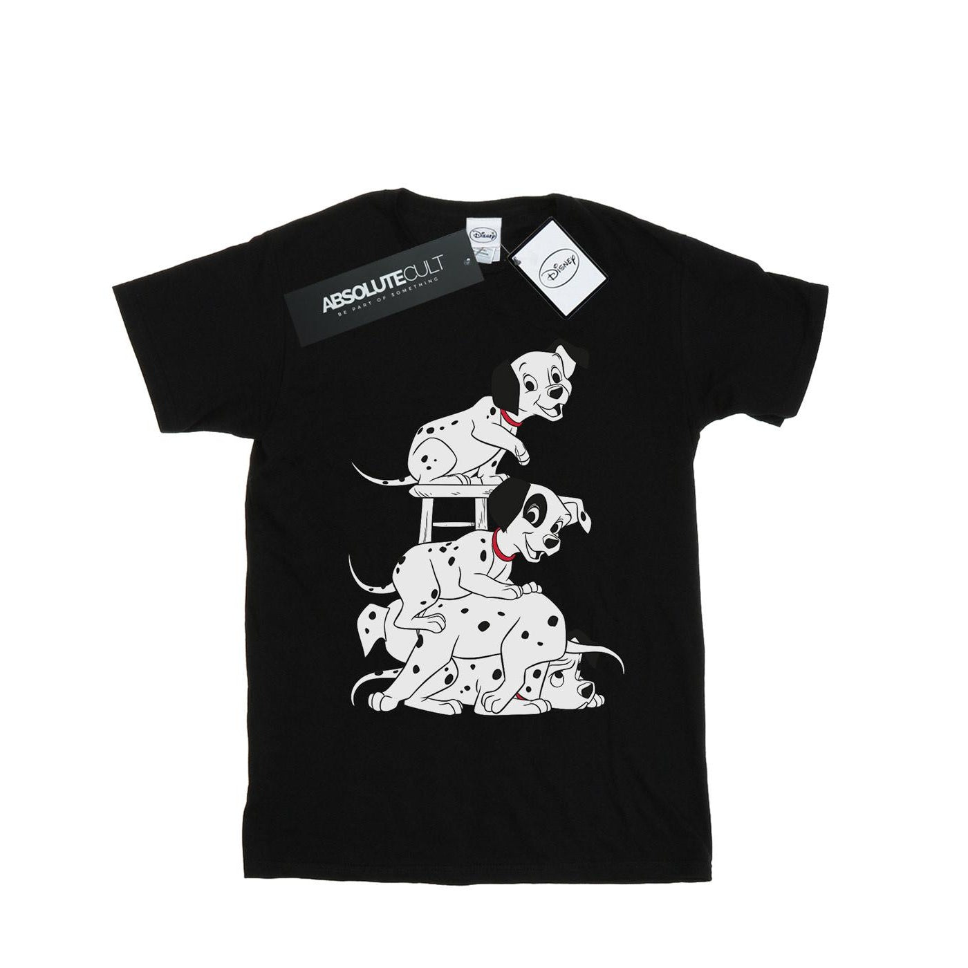 Black - Front - 101 Dalmatians Womens-Ladies Chair Boyfriend T-Shirt