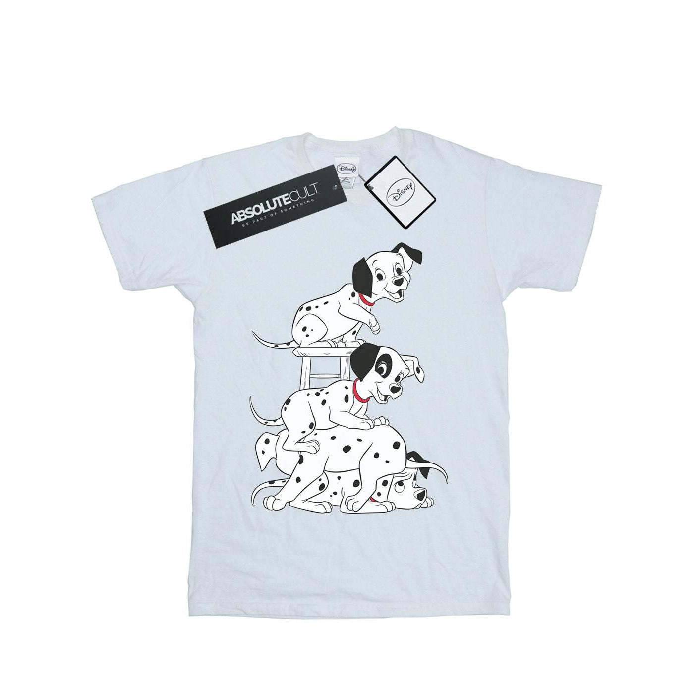 White - Front - 101 Dalmatians Womens-Ladies Chair Boyfriend T-Shirt