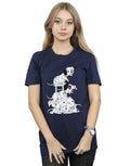 Navy Blue - Back - 101 Dalmatians Womens-Ladies Chair Boyfriend T-Shirt