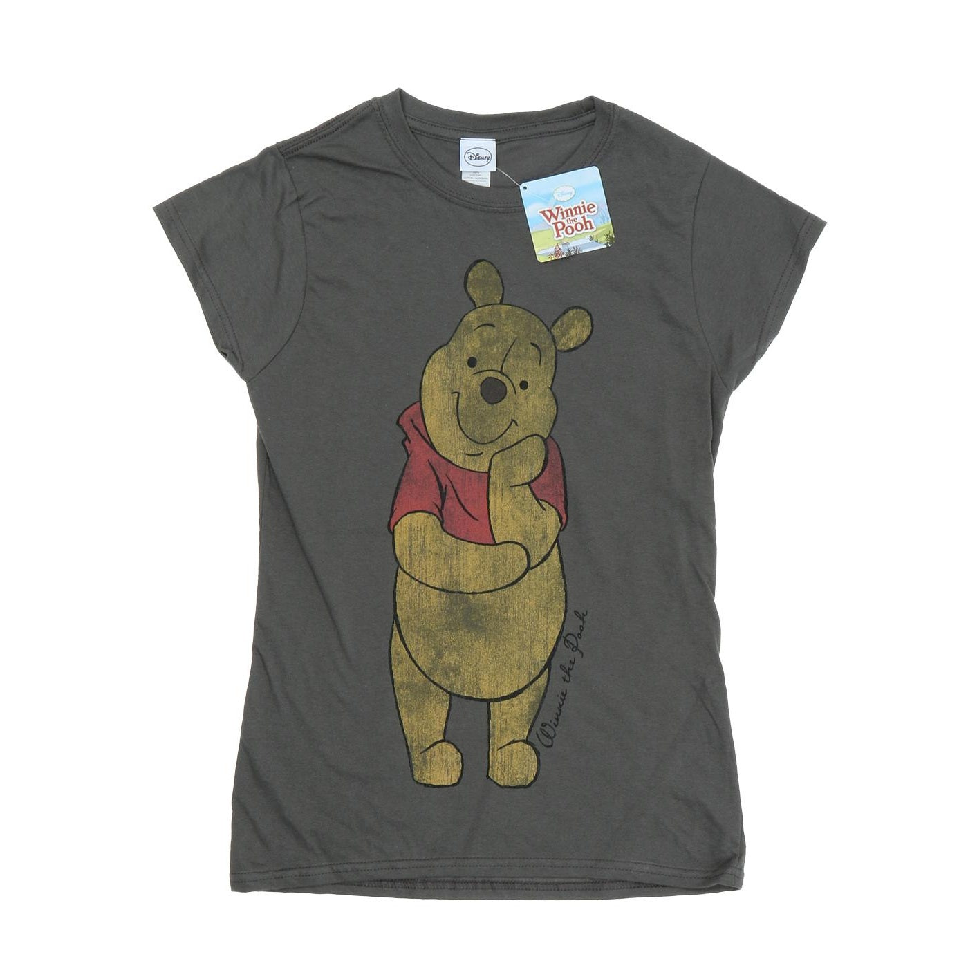 Charcoal - Front - Winnie the Pooh Womens-Ladies Character Heather T-Shirt